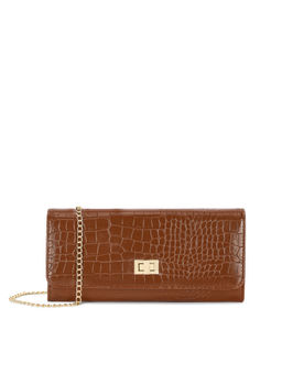 Lavie - Glossy Dazz Women's Envelope Clutch (Tan) (L)