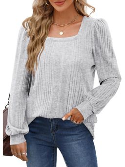 PARTIQ - Womens Pit Strip Full Sleeves Top - Grey