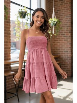 PARTIQ - Womens Thin Suspender Versatile Dress - Pink