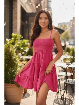 PARTIQ - Womens Thin Suspender Versatile Dress - Red