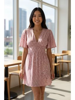 PARTIQ - Womens Resort Style Summer Dress - Pink