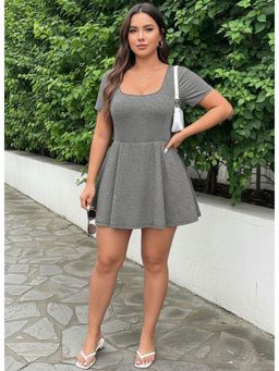 PARTIQ - Womens Waist Slimming Dress With Short - Grey