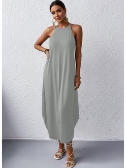 PARTIQ - Womens Loose Sleeveless Dress - Grey