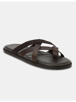 U.S. POLO ASSN. - Mens Brown USPA TINO Stylish Sliders Sandals