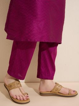 Inc.5 - Womens Beige Ethnic Embellished Sandals