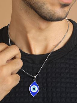 Priyaasi - Evil Eye Silver Plated Necklace for Men
