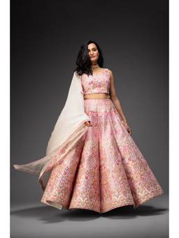Neha Gursahani - Multi-Color Embroidered Lehenga with Blouse and Dupatta