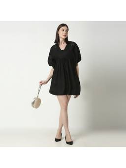 Neha Gursahani - Black Butterfly Mini Dress