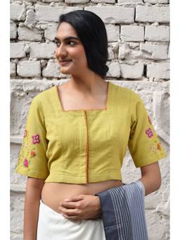 Rangsutra - Cheetah Yellow Blouse