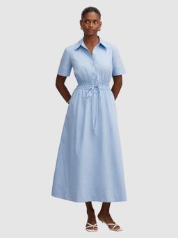 Forever New - Blue Brynn Petite Elastic Waist Midi Dress