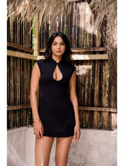 COLOR CAPITAL - Black Voluminous Mini Dress
