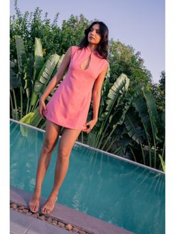 COLOR CAPITAL - Pink Voluminous Mini Dress
