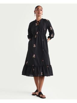 RAREISM - Floral Black Women Dress