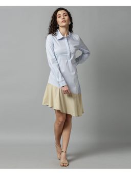 RAREISM - Colourblocked Light Blue Women Dress