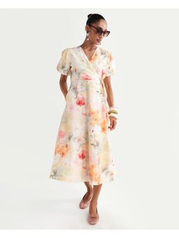 RAREISM - Floral Cream Women Dress