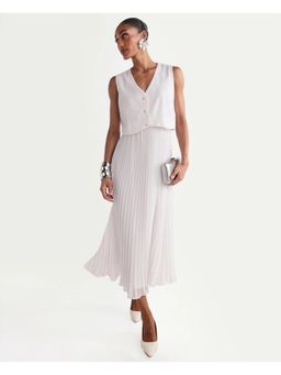 RAREISM - Solid White Women Dress