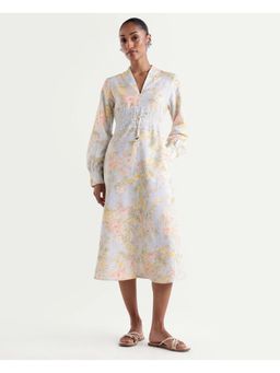 RAREISM - Floral Pastel Blue Women Dress