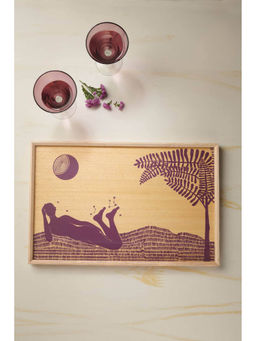 Freedom Tree - Silent Night Wood Serving Tray Brown