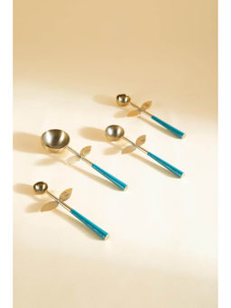 Freedom Tree - Hukki Brass And Steel Measuring Spoons Teal