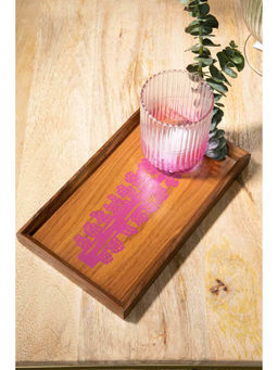 Freedom Tree - Udanti Trees Wood Serving Tray Purple