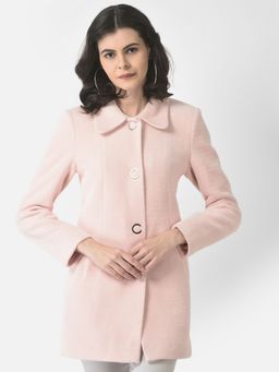 CRIMSOUNE CLUB - Women Baby Pink Overcoat