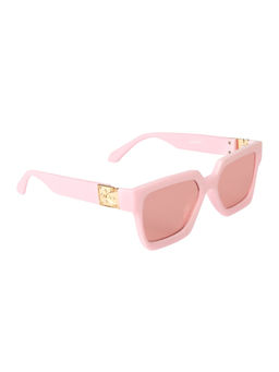 Spiky - Pink Frame Pink Lense UV Protected Lens Square Sunglasses