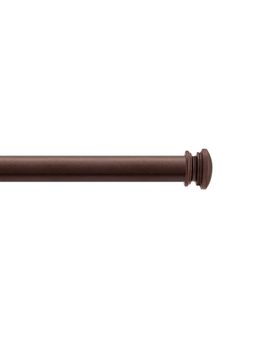 Deco Window - 52-144 Curtain Rod End Cap Brown Oil Rub
