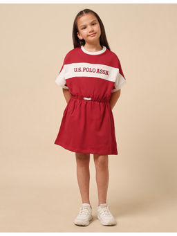 U.S. POLO ASSN. - Girls Embroidered A-Line Dress