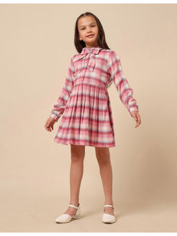 U.S. POLO ASSN. - Girls Pink Checked Shirt Dress