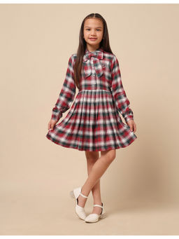 U.S. POLO ASSN. - Girls Red Checked Shirt Dress