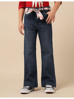 U.S. POLO ASSN. - Girls Blue Stone Washed Bootcut Jeans