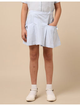 U.S. POLO ASSN. - Girls Blue Striped Skater Skirt