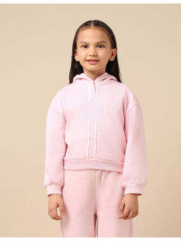 U.S. POLO ASSN. - Girls Pink Regular Fit Hoodie