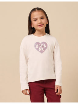 U.S. POLO ASSN. - Girls White Embellished T-shirt