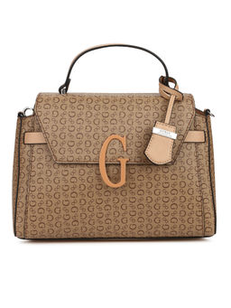 Guess - LASKIN TOP HANDLE FLAP Brown Handbag