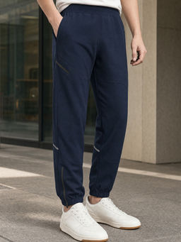 Nobero - Men Navy Blue Wanderer Joggers