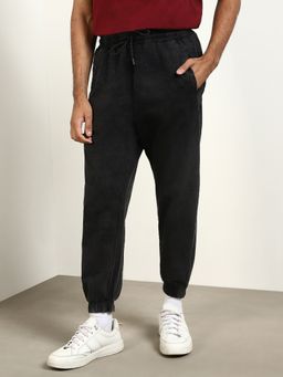 Nobero - Men Black Acid Wash Joggers