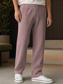 Nobero - Men Classic Mauve Straight Fit Trackpant