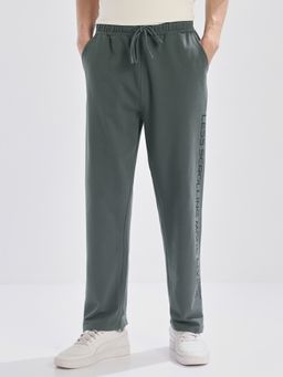 Nobero - Men Grey Less Scrolling Trackpant