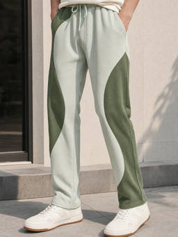 Nobero - Men Wave Mint Green Trackpant