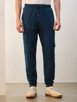 Nobero - Men Navy Blue Seattle Cargo Pocket Joggers