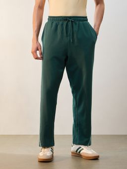 Nobero - Men Green Geometric Trackpant