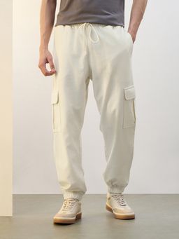 Nobero - Men Off White Premium Joggers