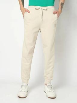 GAP - Men Cream Mid Rise Joggers