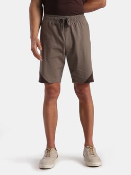 Jockey - Men Am15 Super Combed Cotton Straight Fit Shorts- Dark Khaki
