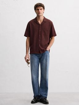 WROGN - Men Brown Essential Bounce Holiday Shirt
