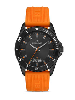 Daniel Klein - Black Color Silicone Strap Watch for Men DK.1.13085-5