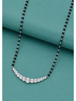 Ornate Jewels - 925 Hallmark Cubic Zirconia Nine Stone Mangalsutra for Women