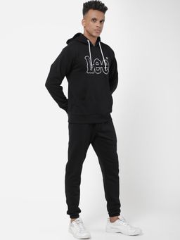 Lee - Men Black Cotton Mid Rise Jogger