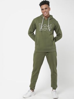 Lee - Men Green Cotton Mid Rise Jogger